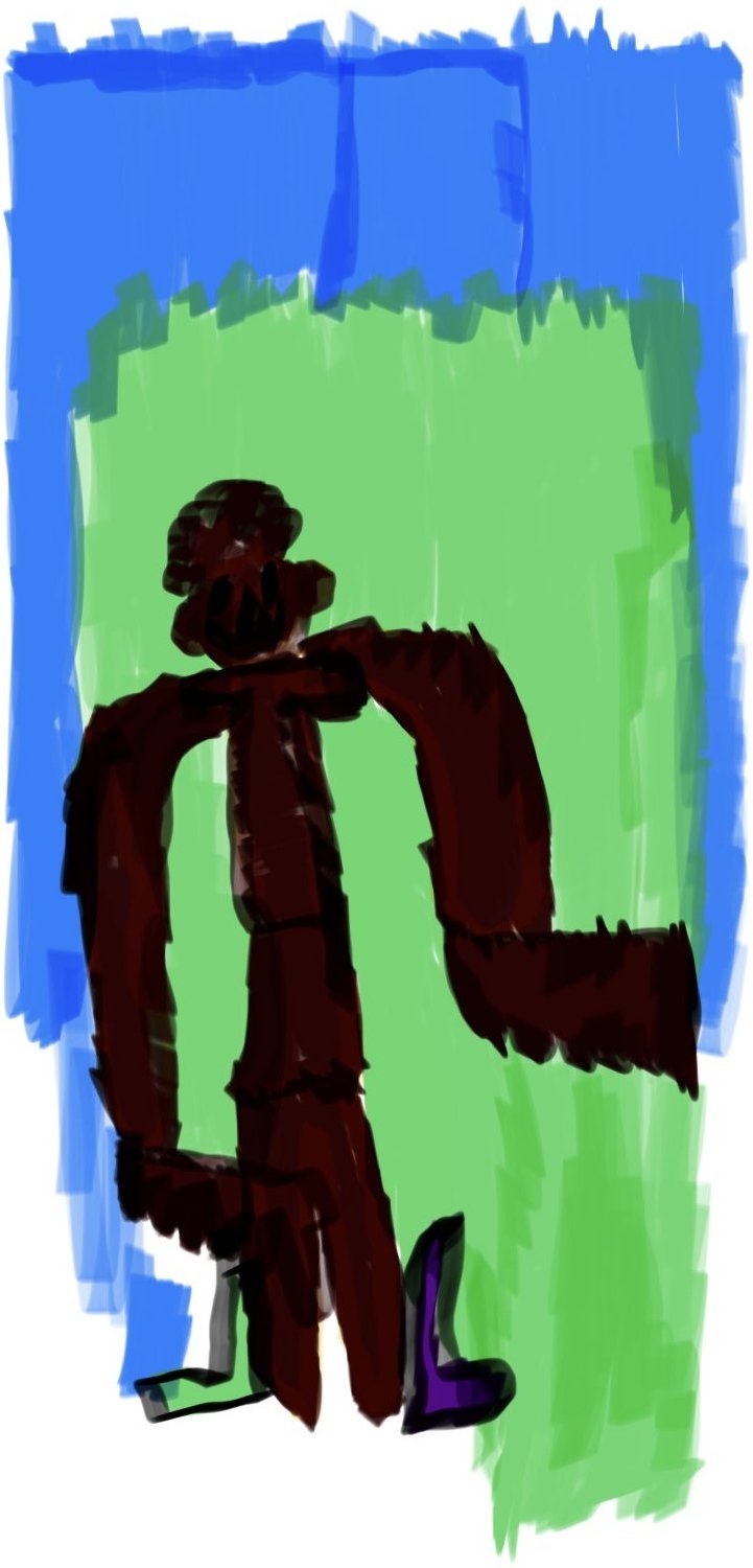 Cowboy Tall man in a boots shaft shoes